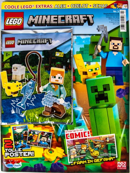 LEGO® Minecraft™ Magazin Nr.3 - Alex + Ozelot + Schaf