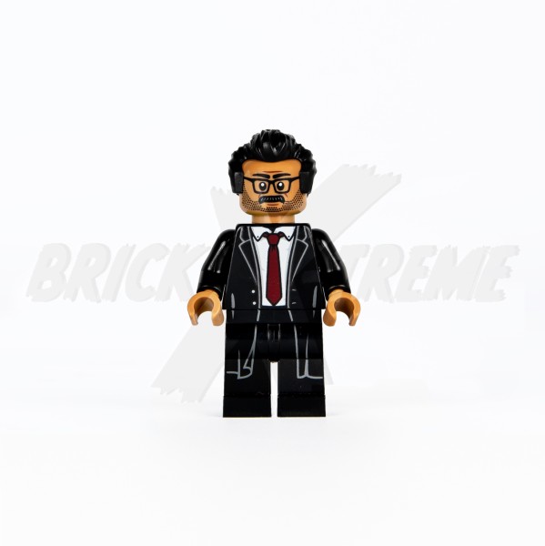 LEGO® Super Heroes™ Minifigur - Lt. James Gordon, Black Hair, Black Suit, Dark Red Tie