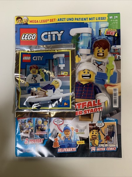 LEGO® City Magazin Nr.29 - Arzt und Patient mit Liege