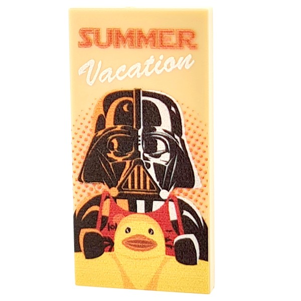 2X4 Fliese/Tile Darth Vader Summer Vacation - yellow