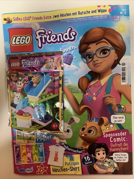 LEGO® Friends Magazin Nr.3 - zwei Häschen mit Rutsche und Wippe