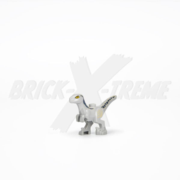 LEGO® Jurassic World™ Minifigur - Light Bluish Gray Dinosaur Raptor/ Velociraptor Baby with Dark Blue and Tan Markings (Jurassic World Beta)