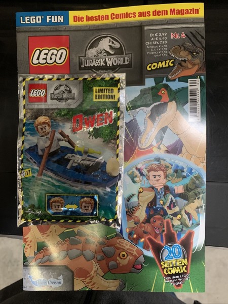 LEGO® Jurassic World™ Comic Magazin Nr.4 - Owen mit Kajak