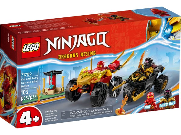 LEGO® Ninjago® 71789 - Verfolgungsjagd mit Kais Flitzer und Ras‘ Motorrad