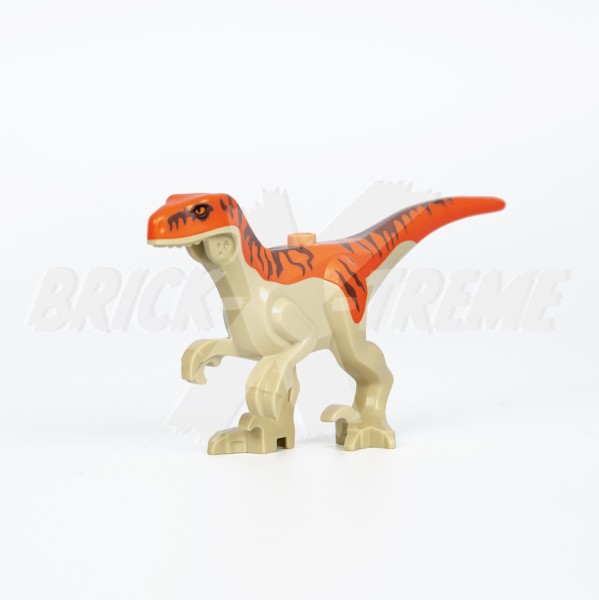 LEGO® Jurassic World™ Minifigur - Tan Dinosaur Atrociraptor with Orange Back, Reddish Brown Stripes,
