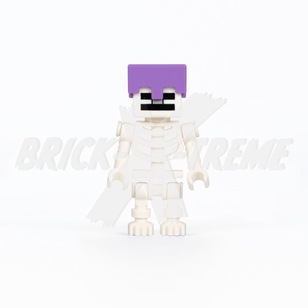 LEGO® Minecraft™ Minifigur - Skeleton with Cube Skull - Medium Lavender Helmet